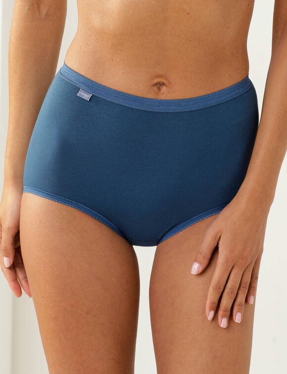 Basic maxi-slipjes - set van 3 (blauw + marine + wit)