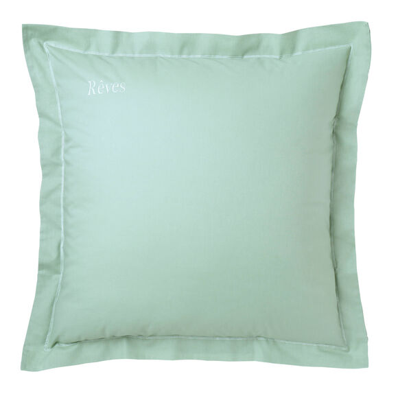 Taie d'oreiller coton, personnalisable  (amandel groen)