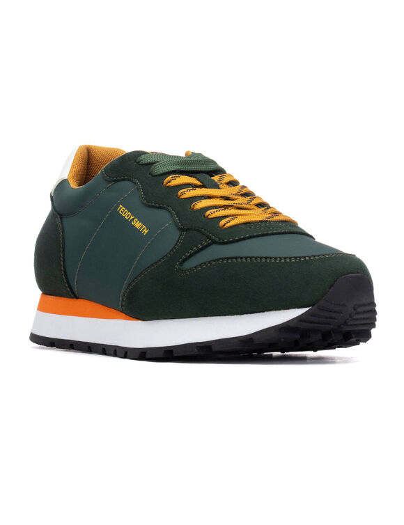 Heren sneakers met decoratieve veters (groen)