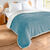 Couverture double face polaire et sherpa (bleu glacier)