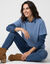 Pull poncho manches coude (bleu gris&eacute;)