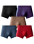 Effen shorty met elastische, overtrokken tailleband - set van 5 (rood + blauw + zwart)