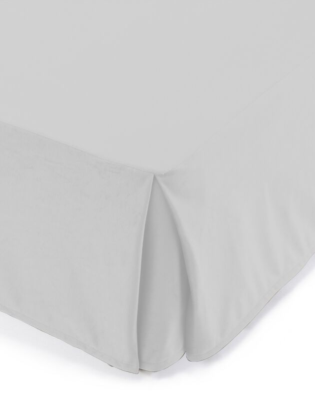 Cache-sommier intégral toucher velours (gris clair)