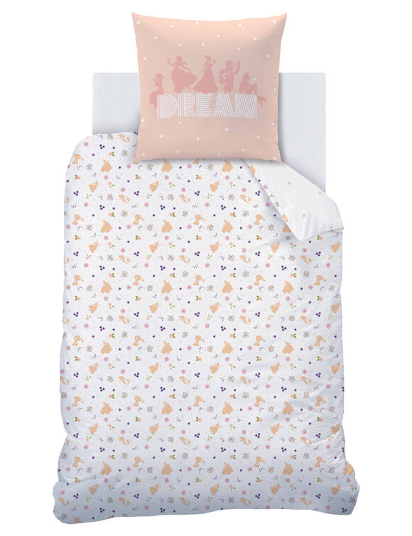 Parure de lit Princesses Disney® coton (blanc / rose)