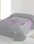 Dekbed in microvezel met grafische cirkelprint, 200 g/m2 (grijs / parma)