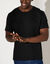 T-shirt met ronde hals en korte mouwen (zwart)