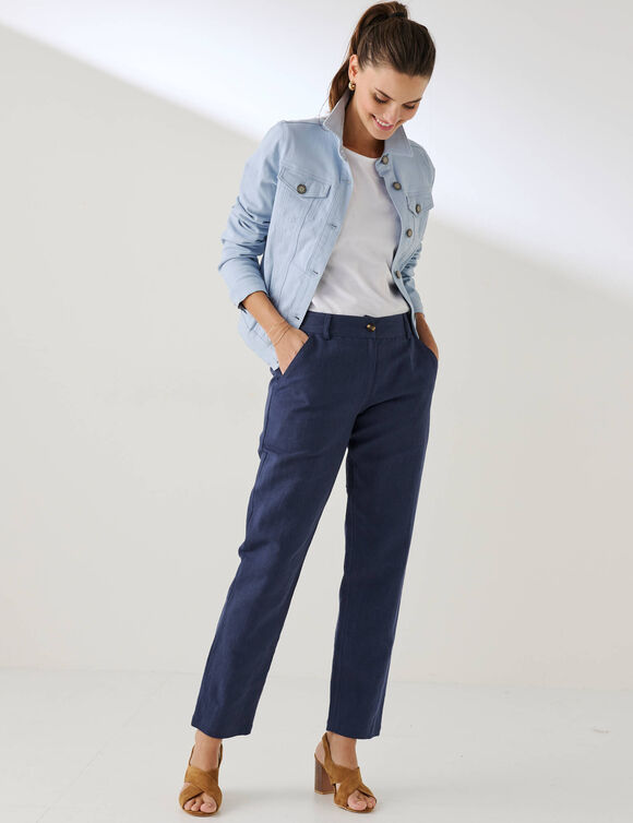 Veste boutonn&eacute;e en jean (bleu gris&eacute;)
