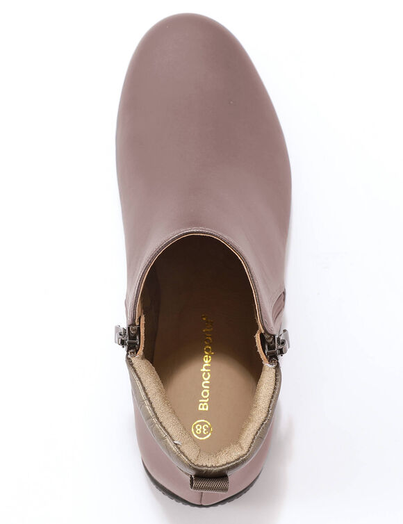 Boots cuir (gris acier)