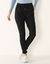 Joggpant in molton met elastische taille (zwart)