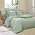 Linge de lit uni - percale de coton 72 fils/cm&sup2; (vert amande)