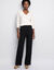 Pantalon large fluide taille &eacute;lastiqu&eacute;e, viscose stretch (noir)