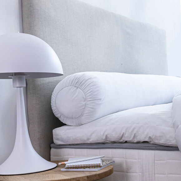 Ondoorlatende ondersloop voor peluwkussen (wit)