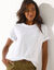 T-shirt loose col rond, manches courtes (blanc)