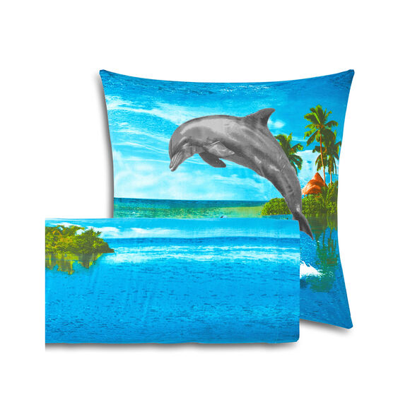 Linge de lit Flipper - polycoton (bleu)