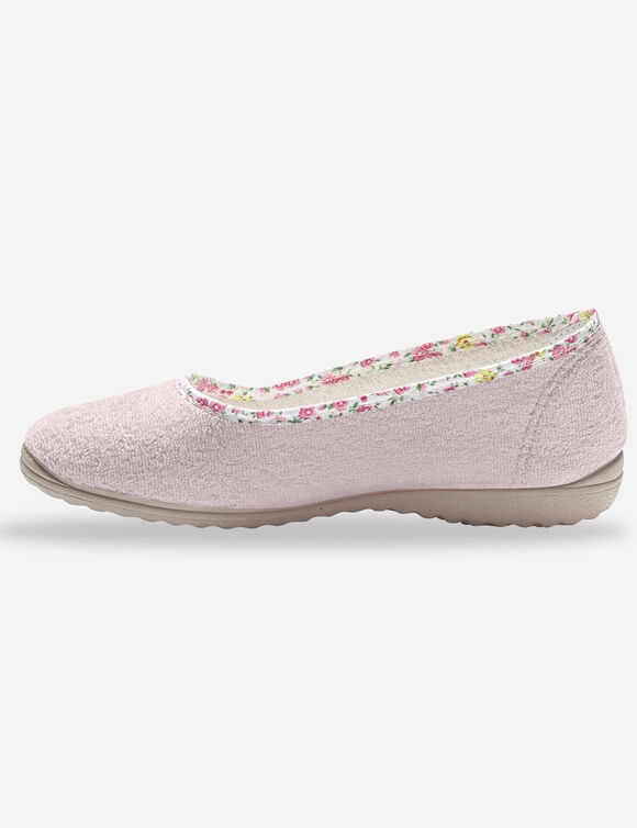 Ballerine d'intérieur éponge unie (sable)