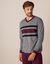 Pyjama pantalong tricolore - lot de 2 (bordeaux / gris)