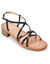Leren sandalen met hak Harryna (zwart)