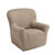 Effen rekbare hoes voor fauteuil en zitbank met armleuningen (taupe)