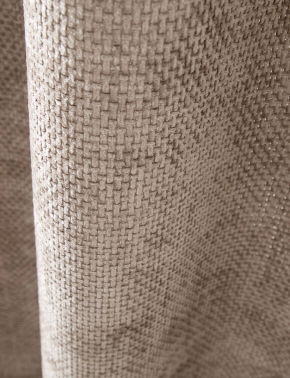Rideau tissage chenille finition &oelig;illets (sable)