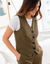 Gilet sans manches, uni (kaki)
