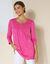 Tuniek met macramé en lange mouwen (Indisch roze)