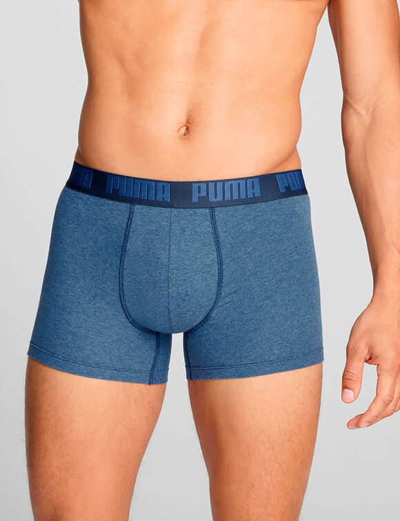 Boxer basique coton stretch - lot de 2 (bleu)