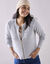 Cardigan met rits (chiné grijs)
