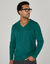 Pull uni col V (vert sapin)