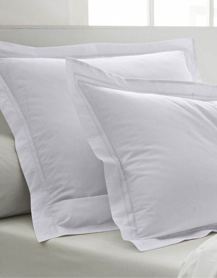 Linge de lit uni percale (gris perle)