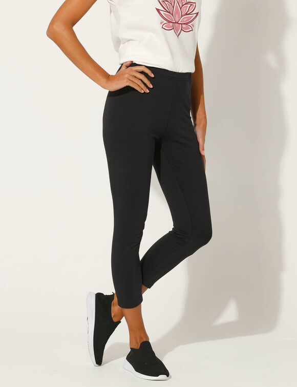 Effen 3/4-legging - set van 2 (roze / zwart)