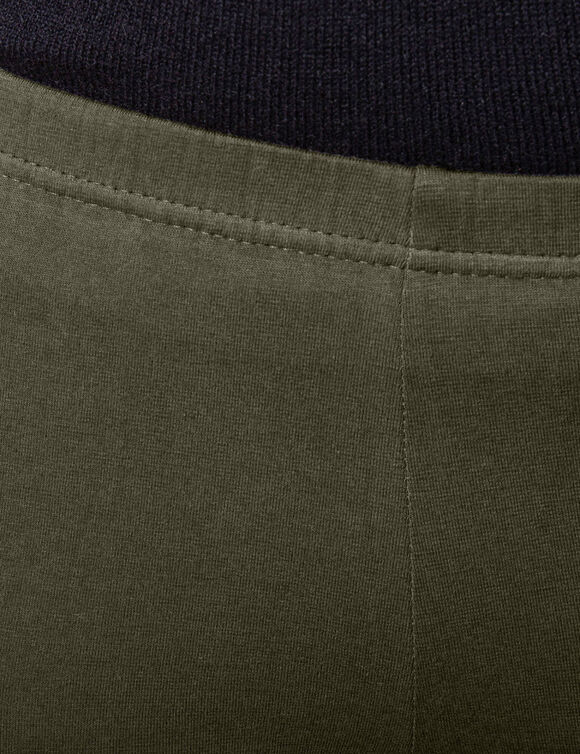 Legging taille &eacute;lastiqu&eacute;e - lot de 2 (kaki / noir)