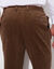 Bandplooibroek in velours met elastische tailleband (kastanje)