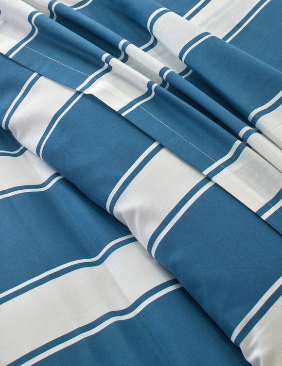 Linge de lit Transat en coton imprim&eacute; (bleu)