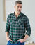 Flanel overhemd met geruite ruit (groen / grijs)