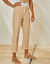 Rechte 7/8-broek met stretch (zandkleur)