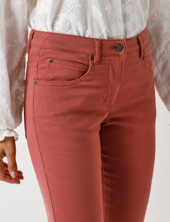 Pantalon sculptant, 5 poches (terracotta)