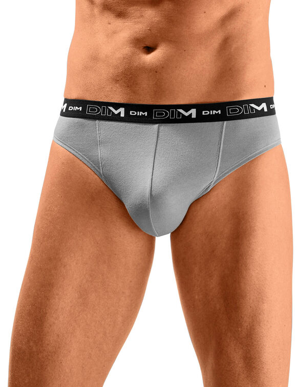 Gesloten slip met lage taille Dim - set van 3 (grijs + wit + zwart)