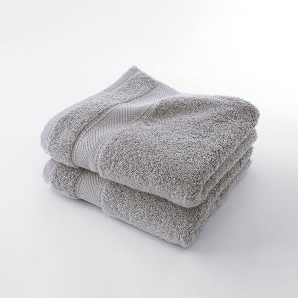 Collection serviettes de bain unies 540g/m2 confort luxe  (gris)