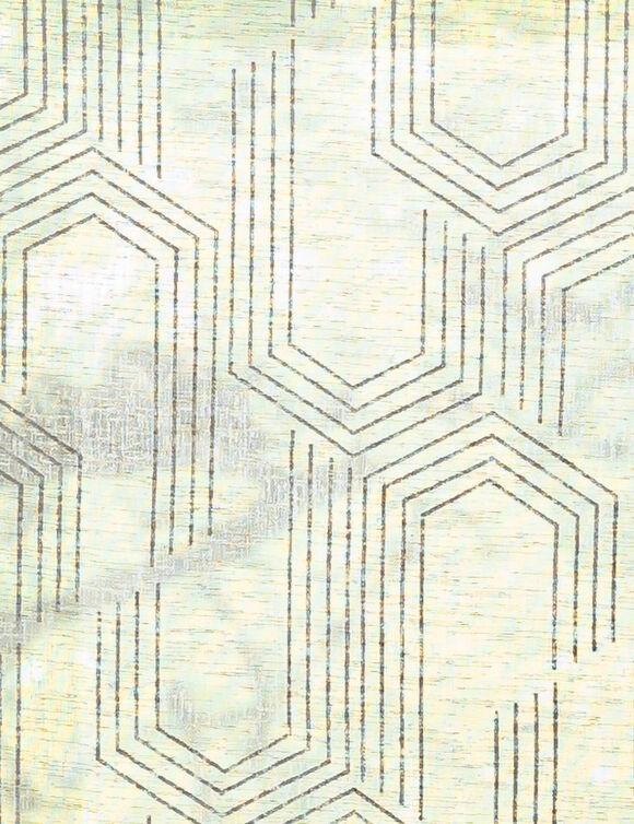 Vitrage passe-tringle motif géométrique (ficelle)