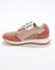 Leren sneakers met contrasterende decoratieve inzetstukken (blush)
