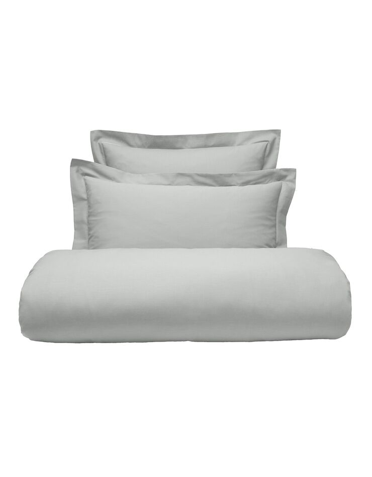 Linge de lit uni polyester-coton Colombine (gris perle)