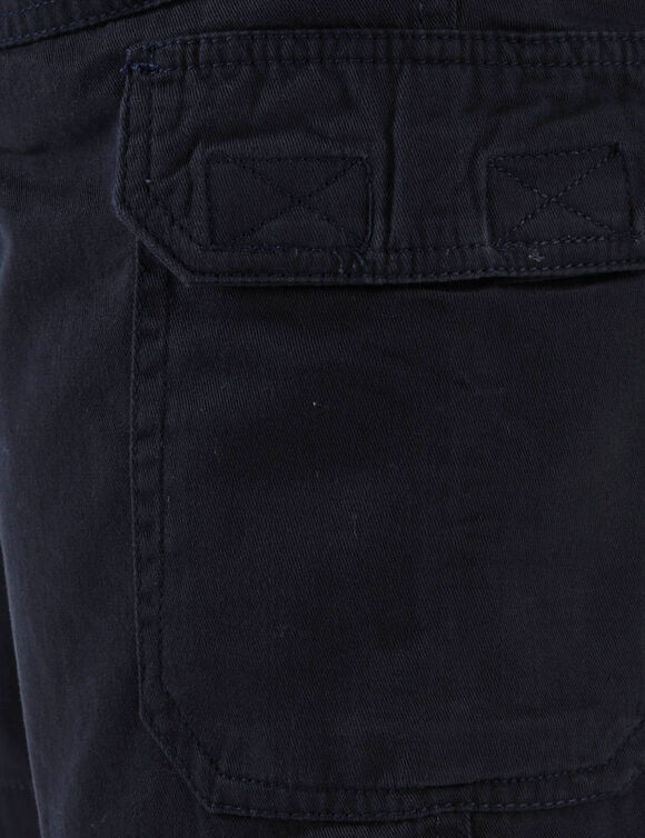 Bermuda cargo gabardine élastiqué (marine)