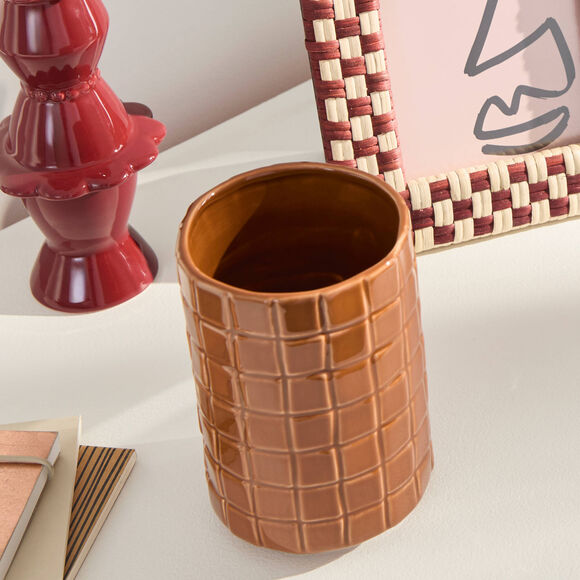 Vase c&eacute;ramique caramel  (caramel)