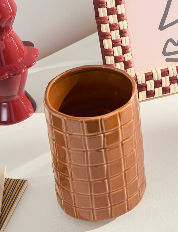 Vase c&eacute;ramique caramel  (caramel)