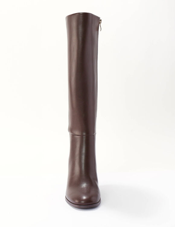 Bottes hautes &agrave; talon (chocolat)