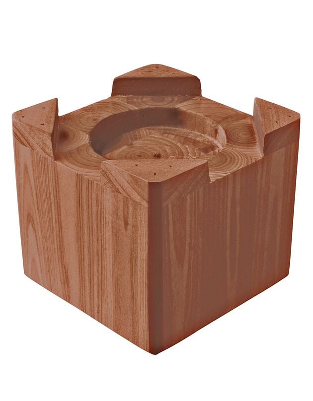 Luxe bedverhogers in hout - set van 4 (bruin)