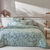 Bedlinnen Céline, in flanel met bloemenprint (eucalyptus)