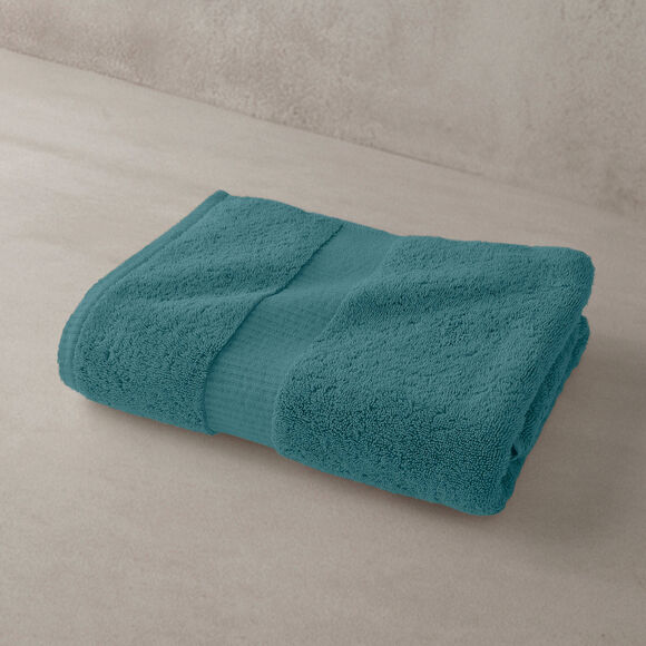 Collection serviettes de bain unies - gamme premium 640g/m&sup2; (bleu gris&eacute;)