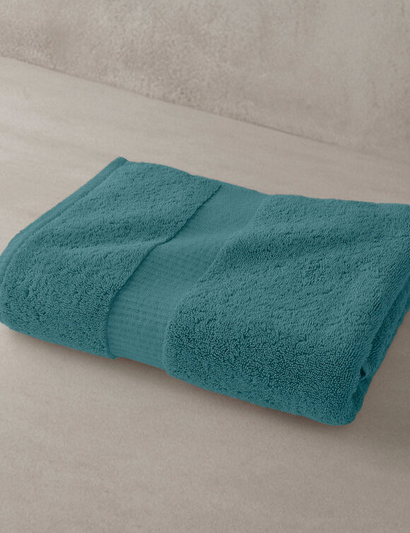 Collection serviettes de bain unies - gamme premium 640g/m&sup2; (bleu gris&eacute;)