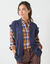 Mouwloos vest, fantasiebreisel (marine)